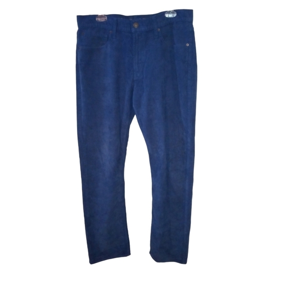 Corduroy Jeans Retro American Eagle Blue Straight Streetwear 80s Vibes 34x34 - Picture 1 of 10